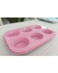 Formă de copt pentru 6 muffins Morello - Pink, 26.5 x 18.5 cm, roz - 2t
