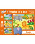 Puzzle 4 in 1 pentru copii Galt - Jungla - 2t