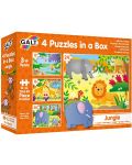 Puzzle 4 in 1 pentru copii Galt - Jungla - 1t
