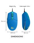 Mouse gaming  Logitech - G102 Lightsync, albastru - 9t