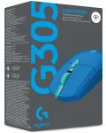 Mouse gaming Logitech - G305 Lightspeed, optic, albastru - 11t