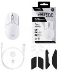 Mouse de gaming HyperX - Pulsefire Haste 2, optic, wireless, alb - 8t