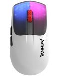 Mouse gaming Marvo - Monka Vero G966W, optic, wireless, alb - 1t