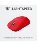 Mouse de gaming Logitech - Pro X Superlight, fără fir, roșu - 4t