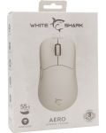 Mouse gaming  White Shark - AERO, optic, wireless, alb - 7t