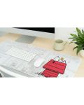 Mouse pad gaming Grupo Erik - Snoopy, XL, moale, alb - 9t