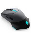 Mouse de gaming Alienware - 610M, optic, wireless, Dark Side of the Moon - 2t