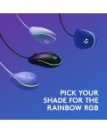 Mouse gaming  Logitech - G102 Lightsync, albastru - 8t