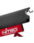 Birou pentru jocuri Nitro concepts - D12, negru/roșu - 7t