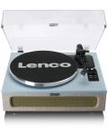 Gramofon Lenco - LS-440, automat, Albastru-Taupe - 1t