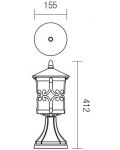 Lampă de grădină Smarter - Tirol 9263, IP23, E27, 1x42W, neagră antică - 2t