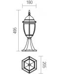 Lampă de grădină Smarter - Sevilla 9606, IP44, E27, 1x42W, neagră antică - 2t