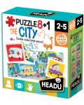 Puzzle educativ Headu - Mediul urban, 8+1 - 1t
