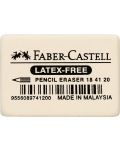Gumă de șters Faber-Castell - 7041-20, mare, albă - 1t