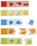 Puzzle-joc pentru copii Haba - Aranjare pe culori, cu animale si obiecte - 3t