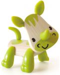 Jucarie pentru copii din bambus Hape - Animal mini Rinocer - 1t