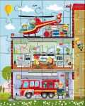 Puzzle 3 in 24 pentru copii Haba - Pompierii - 4t