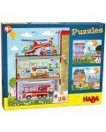 Puzzle 3 in 24 pentru copii Haba - Pompierii - 1t