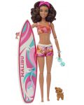 Barbie play set - Barbie cu placa de surf - 1t