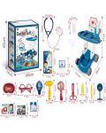 Set joc Raya Toys - Cabinet medical cu cărucior, 17 piese  - 2t