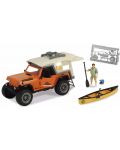 Set de joaca Dickie toys Playlife - Set camping, cu jeep si canoe, 22cm - 6t