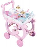 Set de joacă 2 în 1 Smoby Disney Princess - Set de ceai cu cărucior - 1t