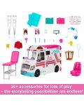 Set joc  Barbie - Transforming Ambulance, Clinica, 20 accesorii - 5t