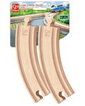 Set de jucării Hape - Calea ferată, linii lungi și curbe, 4 piese - 1t