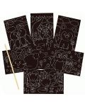 Set de joacă Galt - desenează cu scratch, animale - 3t