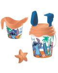 Set joc Mondo - Găleată pentru nisip cu accesorii, Stitch  - 2t