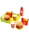 Set joc Ecoiffier - Meniu de hamburger - 1t