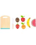 Tooky Toy - Set de tăiat fructe cu placă de tăiat și cuțit - 4t