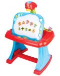 Set de joc Baby Mix - Tablă de desen dublă cu scaun și accesorii, 93 de piese - 1t
