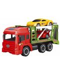 Set de jucării de inginerie pentru vehicule - Trăsura cu două mașini, asortiment - 1t