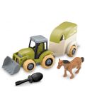 Set de jucării Ocie - Camion de fermă, tractor cu remorcă și cal - 2t