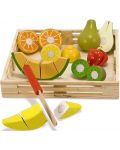 Set de joaca Melissa & Doug - Fructe din lemn de taiat - 1t