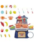 Set de jucării Raya Toys - Mini bucătărie, albastru - 2t