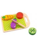Tooky Toy - Set de tăiat legume din lemn pentru tăierea legumelor  - 2t