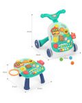 Jucărie de mers pe jos 2 în 1 Moni Toys - Basket, Blue - 5t