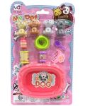 Set joc  RS Toys - Cățeluși cu accesorii pentru baie, sortiment - 2t