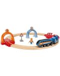 Set de joaca Brio - Trenulet cu tunel, Smart Tech Sound Action - 3t
