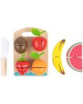 Tooky Toy - Set de tăiat fructe cu placă de tăiat și cuțit - 1t