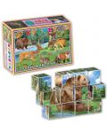 Joc cu cuburi - Animale de padure, 12 bucati - 1t