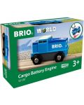Jucarie  Brio - Locomotiva Cargo, albastra - 3t