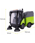 Jucărie interactivă Malplay - Mașină de curățat străzi cu perii, 1:16, verde - 2t