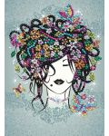 Set creativ KSG Crafts Sequin Art Gorjuss - Arta cu paiete, Fata cu flori - 2t