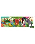 Puzzle panoramic Janod 36 piese - Jungla, in valiza - 3t