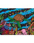 Tablou de colorat ColorVelvet - Broască țestoasă, 47 x 35 cm - 1t