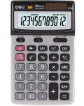 Calculator Deli - E1239, 12 dgt, panou metalic - 1t