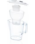 Cană de filtrare apă BRITA - Aluna Cool Memo, 3 filtre, albă - 3t